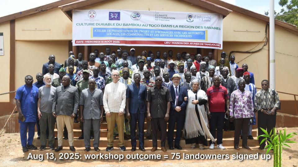 Aug 13, 2025: workshop outcome = 75 landowners signed up